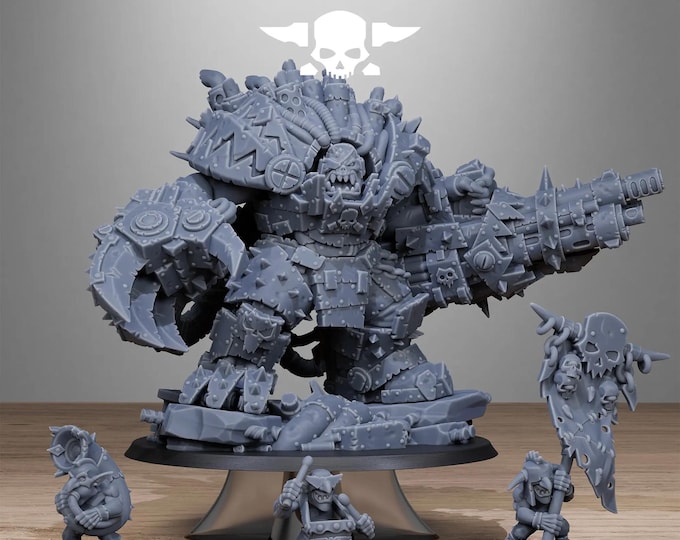 Orkaz Grand Nutta 3.0 32mm/28mm (StationForge) RPG Set | 3D Print Scifi | Tabletop Game Set | Wargaming Gift | RPG Gifts | Sci-Fi Miniatures