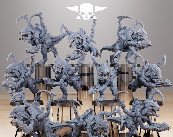 Xenarid Infantry 2.0 32mm/28mm (StationForge) RPG Set | 3D Print Scifi | Tabletop Game Set | Wargaming Gift | RPG Gifts | Sci-Fi Miniatures