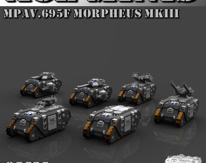MPAV 695f Morpheus MkIII Kit 8mm/6mm (ACEMinis) Tabletop Tank | rpg Set | Scifi Wargaming | Gift for Wargamers | Miniature 3D Prints