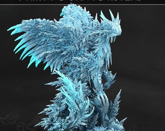 Hoarfrost Dragon 28/32mm (PrintYourMonsters) RPG Set | Fantasy Miniatures | DnD 5E | Pathfinder Gift | Wargamers | Giftful Hobby
