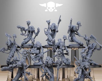Serpientes Carroñeras de 32 mm (StationForge) Set de RPG / Impresión 3D Ciencia Ficción / Set de Juego de Mesa / Regalo para Juegos de Guerra / Regalos de RPG / Miniaturas de Ciencia Ficción