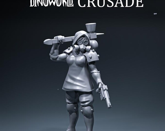 Basic Infantry 2 Crusade 32mm/28mm (DinoWorld) Dinosaur Miniatures | RPG Set | Scifi 3D Print | Wargaming Gift | Tabletop Game Set
