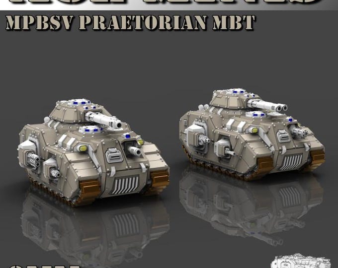 MPBSV Praetorian Main Battle Tank Kit 8mm/6mm (ACEMinis) Tabletop Tank | rpg Set | Scifi Wargaming | Gift for Wargamers