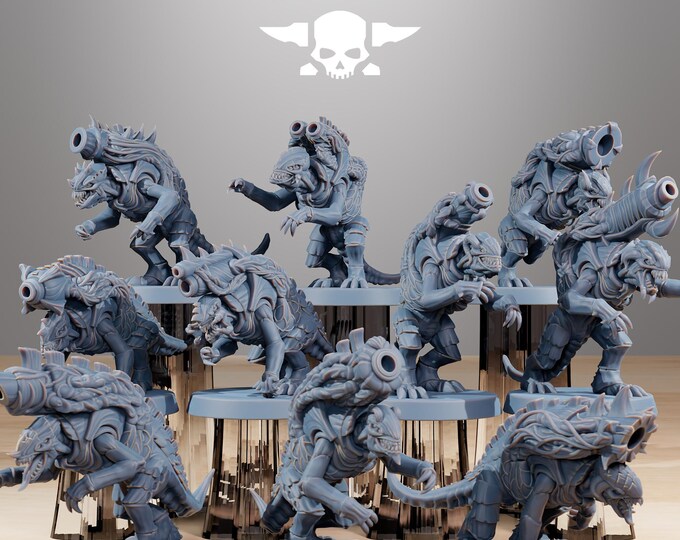 Xenarid Mortars 32mm/28mm (StationForge) RPG Set | 3D Print Scifi | Tabletop Game Set | Wargaming Gift | RPG Gifts | Sci-Fi Miniatures