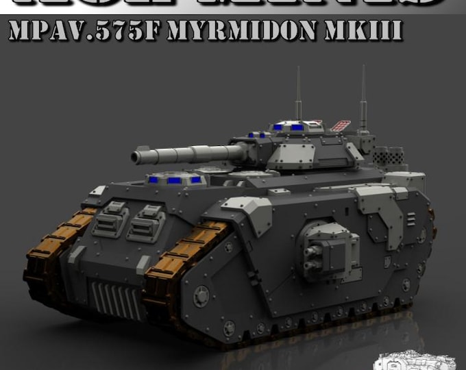MPAV 575f Myrmidon MkIII Tank Kit 32mm/28mm (ACEMinis) Tabletop Tank | rpg Set | Scifi Wargaming | Gift for Wargamers