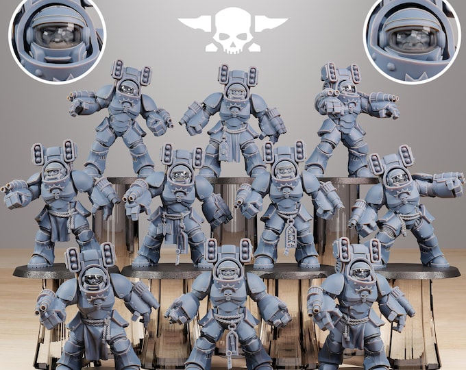 Socratis Support Vanguards 32mm/28mm (StationForge) RPG Set | 3D Print Scifi | Tabletop Game Set | Wargaming Gift | RPG Gifts