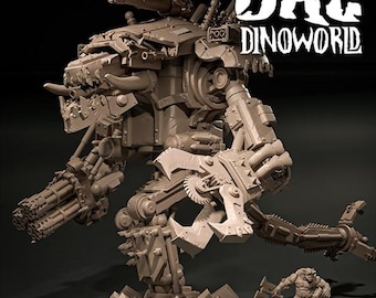 Orc Looted Scrap Titan 32 mm (DinoWorld) Miniature di dinosauri / Set di giochi di ruolo / Stampa 3D di fantascienza / Regalo per wargame / Set di giochi da tavolo