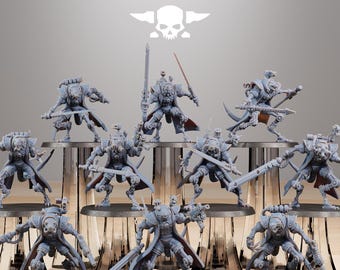 Raticus Curdsters 32 mm (StationForge) Rollenspielset | 3D-Druck-Sci-Fi | Tabletop-Spielset | Geschenk für Tabletop-Spieler | Rollenspielgeschenke | Sci-Fi-Miniaturen