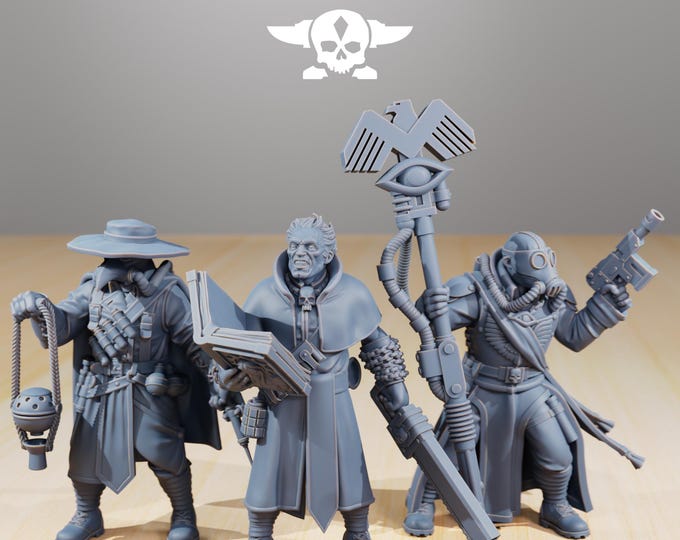 GrimGuard The Exorcists 32mm/28mm (StationForge) RPG Set | 3D Print Scifi | Tabletop Game Set | Wargaming Gift | RPG Gifts
