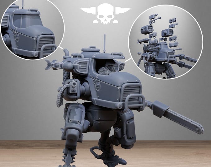 FreeGuard Walker 32mm/28mm (StationForge) RPG Set | 3D Print Scifi | Tabletop Game Set | Wargaming Gift | RPG Gifts | Sci-Fi Miniatures