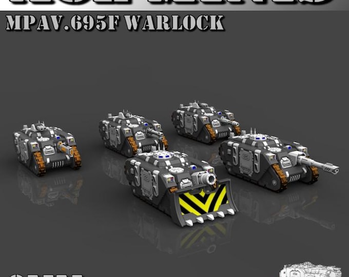 MPAV 695f Morpheus Warlock Kit 8mm/6mm (ACEMinis) Tabletop Tank | rpg Set | Scifi Wargaming | Gift for Wargamers | Miniature 3D Prints