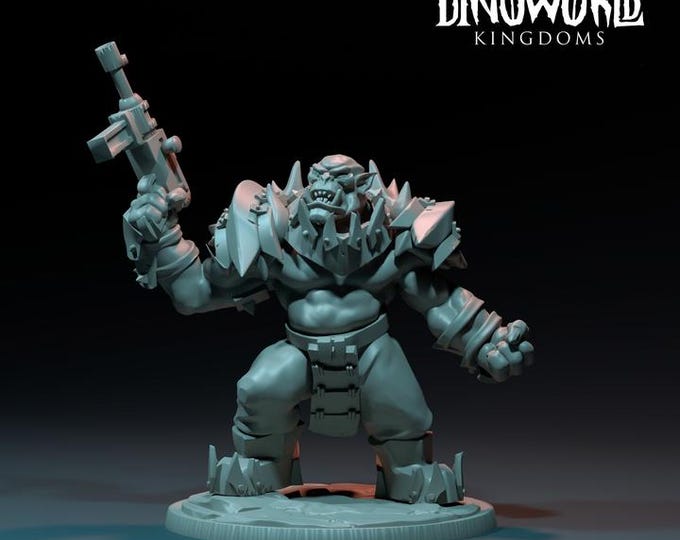 Orc Primal 32mm/28mm (DinoWorld) Dinosaur Miniatures | RPG Set | Scifi 3D Print | Wargaming Gift | Tabletop Game Set