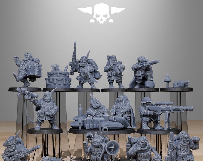 Grimguard skulldart trappers 32mm/28mm (stationforge) RPG Set | 3D Print Scifi | Tabletop Game Set | Wargaming Gift | RPG Gifts