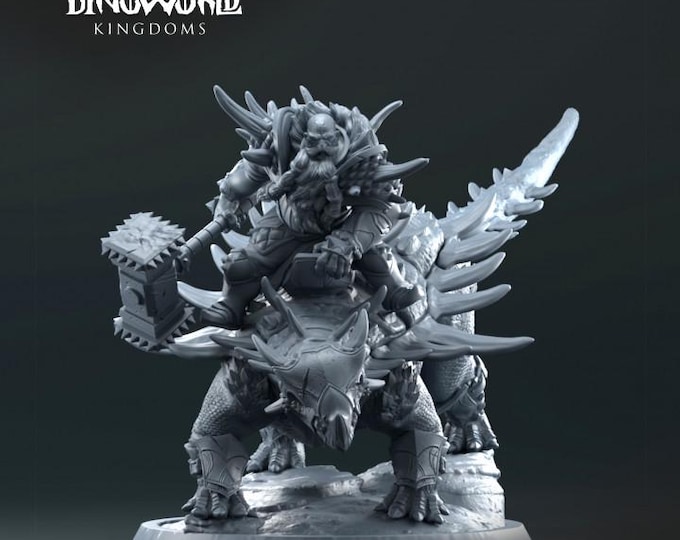 Sergant Polocanthus 32mm/28mm (DinoWorld) DnD 5E Gift | RPG Set | Fantasy Gaming RPG | Wargaming Gift | Tabletop Game Set