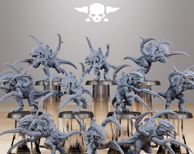 Xenarid Infantry Melee Unit 32mm/28mm (StationForge) RPG Set | 3D Print Scifi | Tabletop Game Set | Wargaming Gift | RPG Gifts