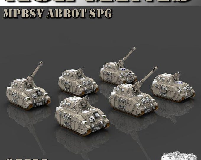 MPBSV Abbot SPG Kit 8mm/6mm (ACEMinis) Tabletop Tank | rpg Set | Scifi Wargaming | Gift for Wargamers    | Miniature 3D Prints