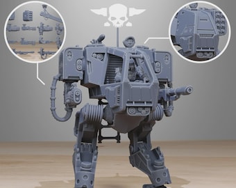 Vaskar Walker 32mm (StationForge) RPG Set | 3D Print Scifi | Tabletop Game Set | Wargaming Gift | RPG Gifts | Sci-Fi Miniatures