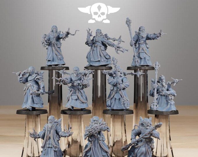 Forager Preachers (StationForge) RPG Set | 3D Print Scifi | Tabletop Game Set | Wargaming Gift | RPG Gifts | Sci-Fi Miniatures