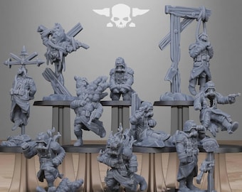 Marcadores de objetivo GrimGuard de 32 mm (StationForge) Set de juego de rol / Ciencia ficción impresa en 3D / Set de juego de mesa / Regalo para juegos de guerra / Regalos de rol
