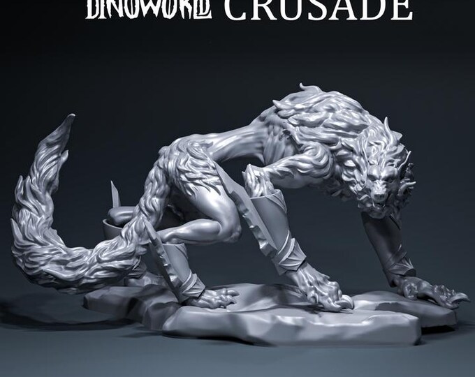 WEREWOLF Crusade 32mm/28mm (DinoWorld) DnD 5E Gift | Fantasy Gaming RPG | Wargaming Gift | Tabletop Game Set | Monster 3D Printed