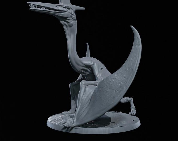 Quetzalpterodacty Dinosaur 32mm/28mm (DinoWorld) Fantasy Gaming RPG | Wargaming Gift | Tabletop Game Set | Dinosaur Mini
