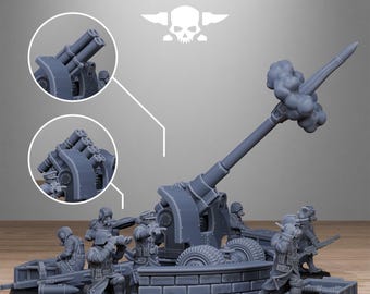 GrimGuard Leichte Artillerie 2.0 32 mm (StationForge) RPG-Set | 3D-Druck Sci-Fi | Tabletop-Spielset | Geschenk für Tabletop-Spieler | RPG-Geschenke