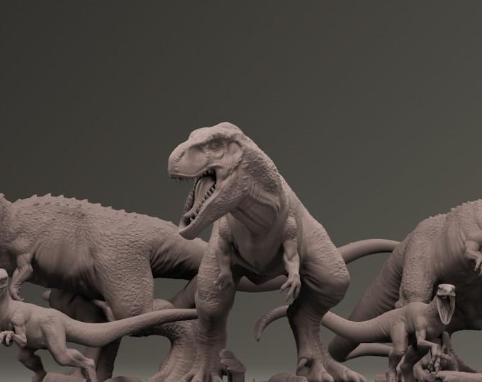 T-Rex 32mm/28mm (DinoWorld) Fantasy Gaming RPG | Wargaming Gift | Tabletop Game Set | 3D Printed Dinosaurs