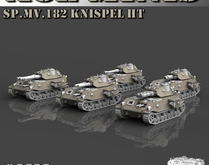 SP.MV.182 Knispel Heavy Tank Kit 8mm/6mm (ACEMinis) Tabletop Tank | rpg Set | Scifi Wargaming | Gift for Wargamers | Miniature 3D Prints
