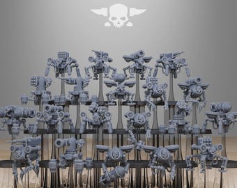Drones carroñeros de 32 mm (StationForge) Set de juego de rol / Impresión 3D Ciencia ficción / Set de juego de mesa / Regalo para juegos de guerra / Regalos para juegos de rol / Miniaturas de ciencia ficción