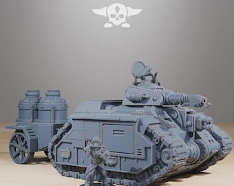 GrimGuard Flame Tank 32 mm (StationForge) RPG-set | 3D-geprinte sciencefiction | Tafelspelset | Wargaming-cadeau | RPG-cadeaus | Sciencefiction-miniaturen