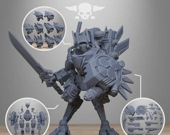 Tarion Elder Mech Mk1 32mm (StationForge) RPG Set | 3D Print Scifi | Tabletop Game Set | Wargaming Gift | RPG Gifts | Sci-Fi Miniatures