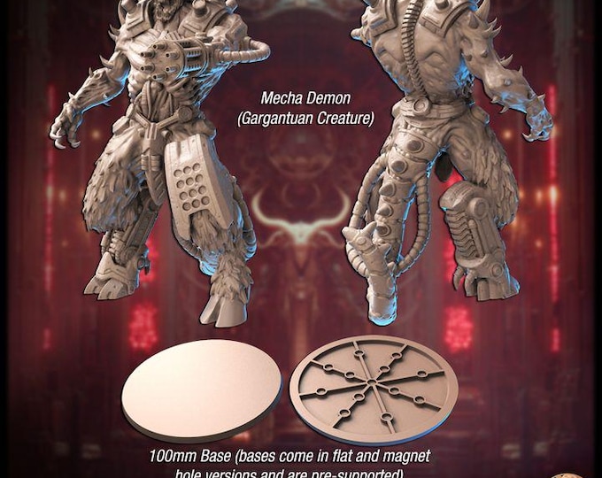 Mecha Demon 32mm/28mm (SRS Studio) | RPG Set | Scifi Wargaming | Tabletop Gaming Gifts | Wargamers     | Giftful Hobby | 3D Print Scifi