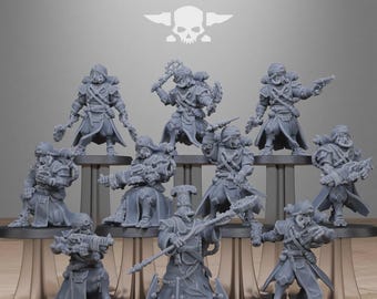 Scavenger Scorchers 32mm (StationForge) RPG Set | 3D Print Scifi | Tabletop Game Set | Wargaming Gift | RPG Gifts | Sci-Fi Miniatures
