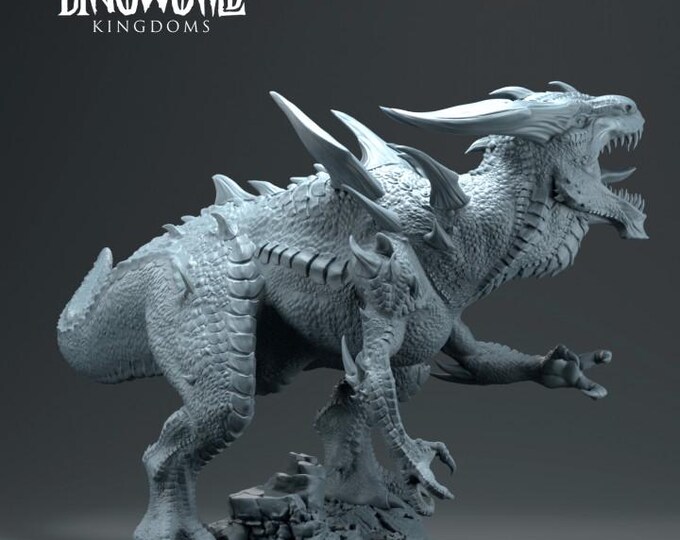 Dragon Rex Kaiju 32mm/28mm (DinoWorld) DnD 5E Gift | Fantasy Gaming RPG | Wargaming Gift | Tabletop Game Set | Monster 3D Printed