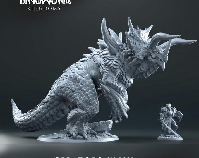 Ceratops Kaiju 32mm/28mm (DinoWorld) DnD 5E Gift | Fantasy Gaming RPG | Wargaming Gift | Tabletop Game Set | Monster 3D Printed