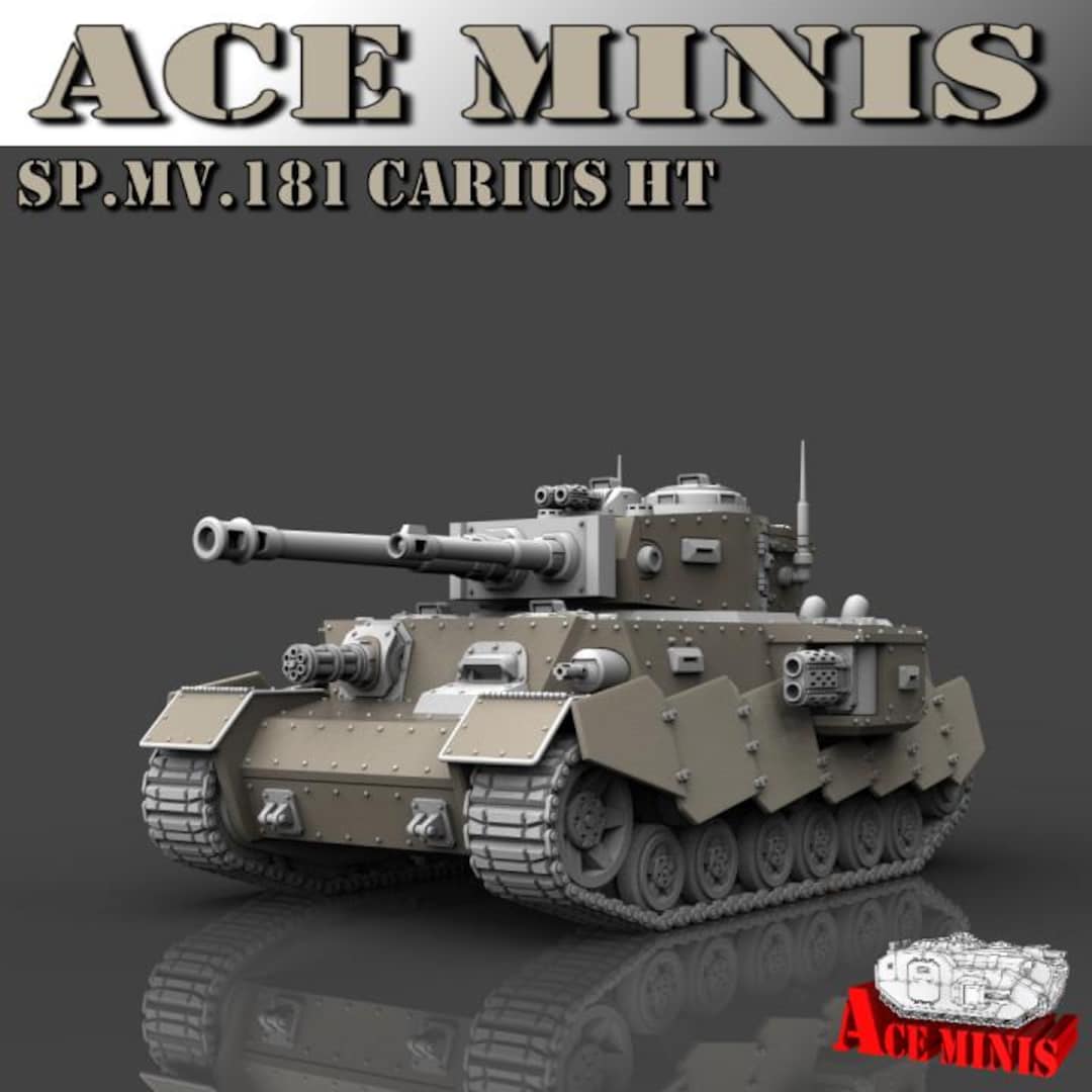 SP.MV.181 Carius Heavy Tank Kit 32mm/28mm (aceminis) Tabletop Tank ...