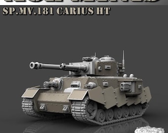 SP.MV.181 Carius Heavy Tank Kit 32mm/28mm (ACEMinis) Tabletop Tank | rpg Set | Scifi Wargaming | Gift for Wargamers    | Miniature 3D Prints