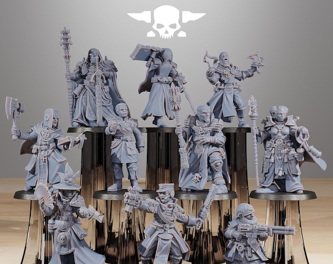 RoyalGuard Elites 32mm/28mm (StationForge) RPG Set | 3D Print Scifi | Tabletop Game Set | Wargaming Gift | RPG Gifts | Sci-Fi Miniatures