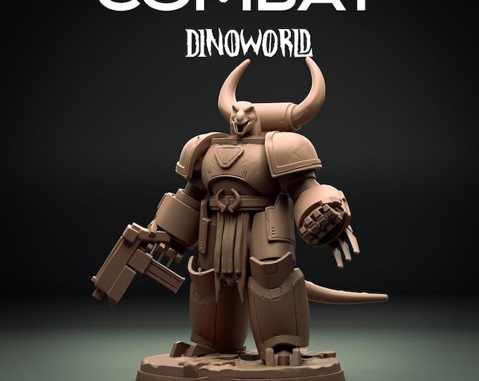 General Rexxara 32mm/28mm (DinoWorld) Dinosaur Miniatures | RPG Set | Scifi 3D Print | Wargaming Gift | Tabletop Game Set