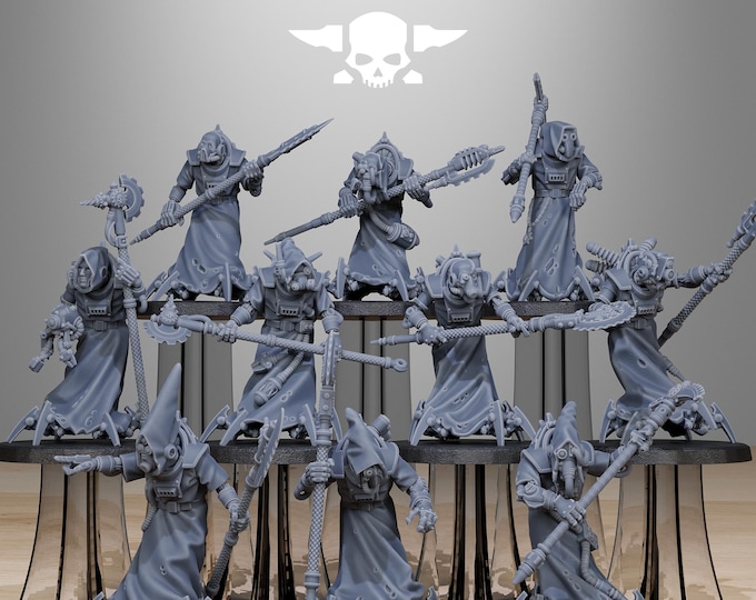 Scavenger Elders 32mm/28mm (StationForge) RPG Set | 3D Print Scifi | Tabletop Game Set | Wargaming Gift | RPG Gifts | Sci-Fi Miniatures