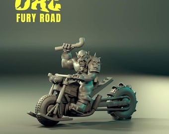 Orc Bike 32mm/28mm (DinoWorld) RPG Set | Scifi 3D Print | Wargaming Gift | Tabletop Game Set | Sci-Fi Miniatures