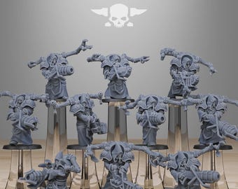 Infantería de Volátiles Carroñeros 32 mm (StationForge) Set de RPG / Impresión 3D Ciencia Ficción / Set de Juego de Mesa / Regalo de Wargaming / Regalos de RPG
