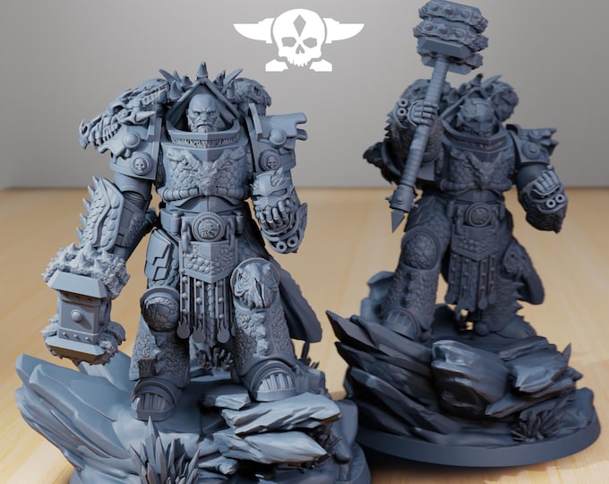 Prime Leader Of The Dragon Knights 32mm/28mm (StationForge) RPG Set | 3D Print Scifi | Tabletop Game Set | Wargaming Gift | RPG Gifts