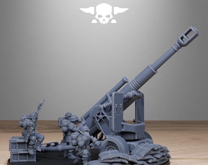 FreeGuard Light Artillery 32mm/28mm (StationForge) RPG Set | 3D Print Scifi | Tabletop Game Set | Wargaming Gift | RPG Gifts