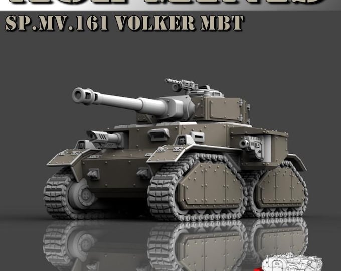 SP.MV.161 Volker MBT - V2 Tank Kit 32mm/28mm (ACEMinis) Tabletop Tank | rpg Set | Scifi Wargaming | Gift for Wargamers