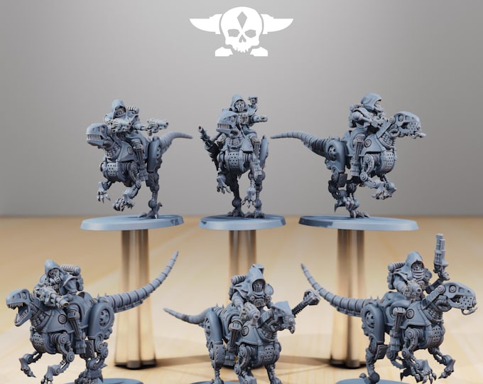 Scavenger Riders 32mm/28mm (StationForge) RPG Set | 3D Print Scifi | Tabletop Game Set | Wargaming Gift | RPG Gifts | Sci-Fi Miniatures