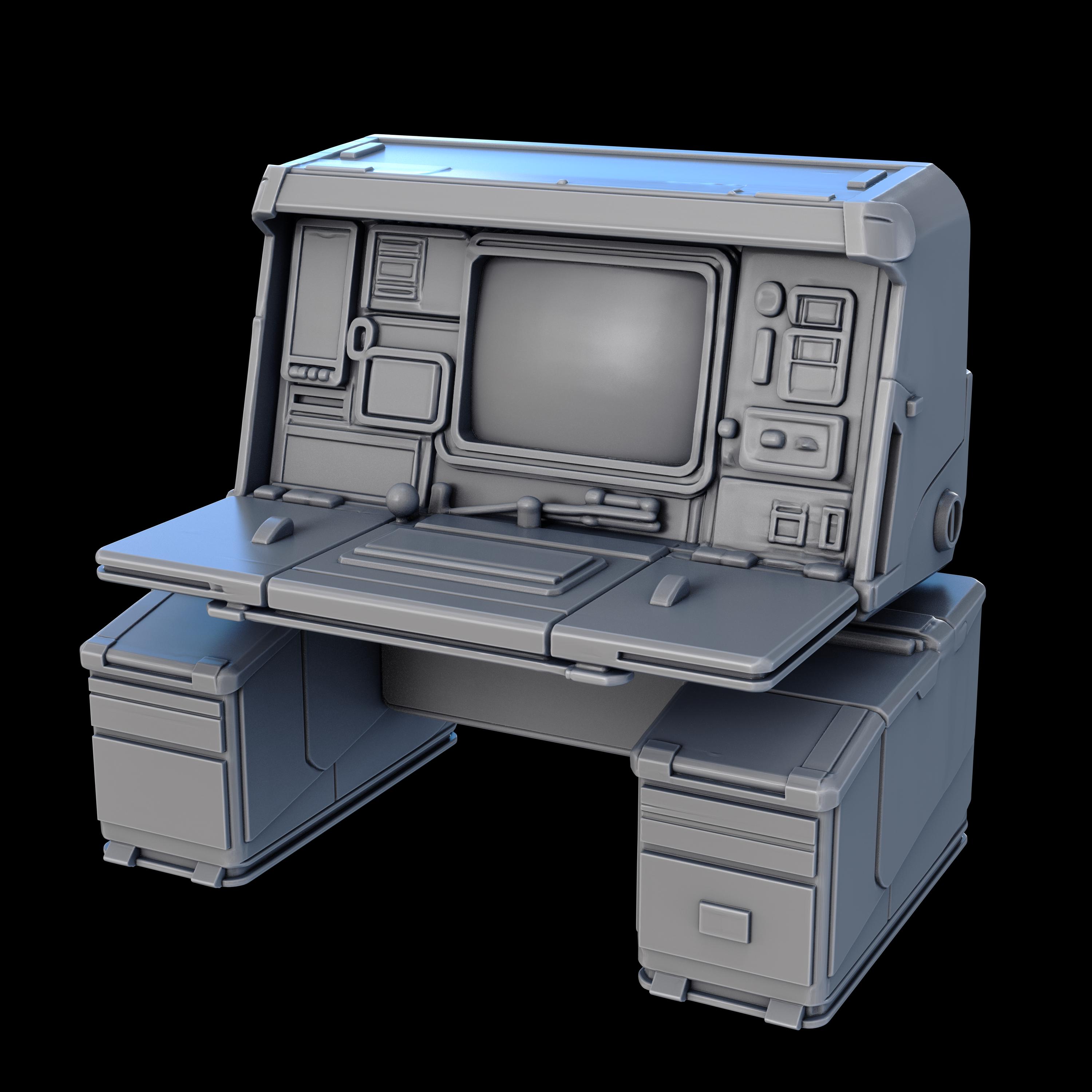 Workstation Desks 32mm (stlminibits) Cyberpunk | Sci-fi Props | Scenery ...