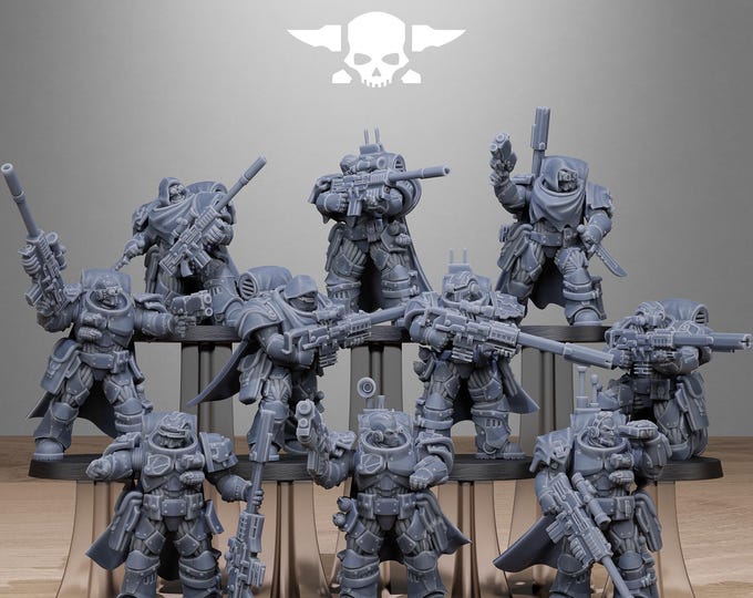 Socratis Snipers (StationForge) 32mm/28mm RPG Set | 3D Print Scifi | Tabletop Game Set | Wargaming Gift | RPG Gifts | Sci-Fi Miniatures