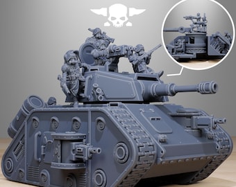 GrimGuard Battle Tank 2.0 32 mm (Stationforge) RPG-set | 3D-geprinte sciencefiction | Tafelspelset | Wargaming-cadeau | RPG-cadeaus