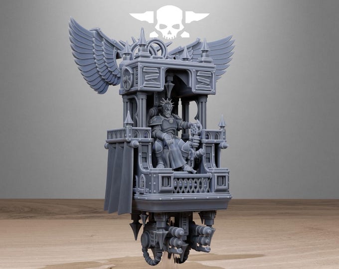 Vodalites Flying Throne 32mm/28mm (StationForge) RPG Set | 3D Print Scifi | Tabletop Game Set | Wargaming Gift | RPG Gifts